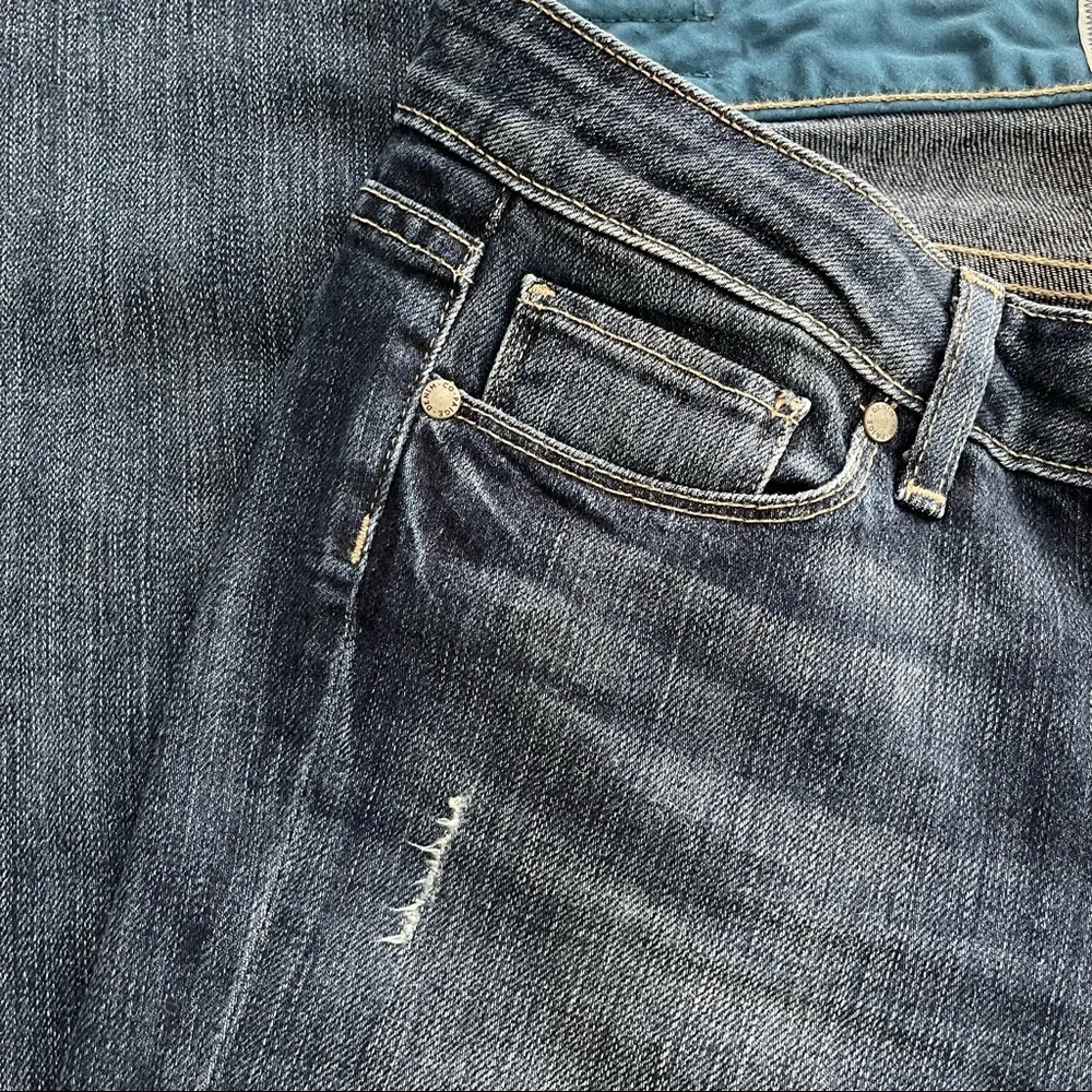 Paige Skyline Peg Denim Jeans Low Rise - Picture 8 of 10